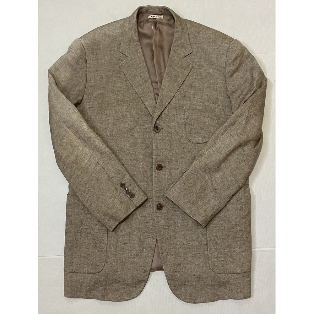 Hermes Vintage Linen Mens Blazer Size US 44 EU 54